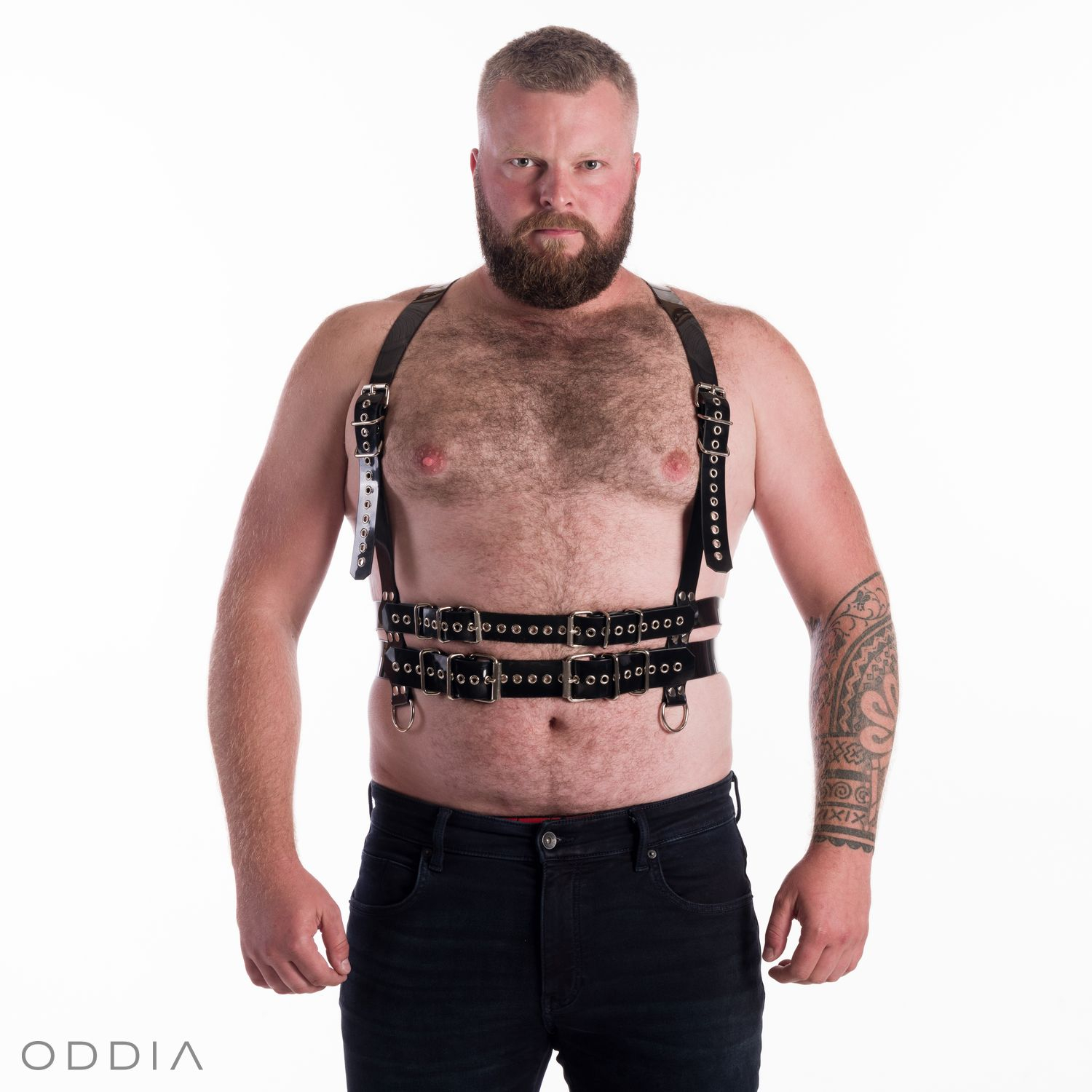 Black harness for men